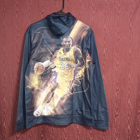 NBA KOBE BRYANT 24 LA LAKERS LIGHTWEIGHT SWEATSHIRT HOODIE SZ L MICROFIBER NWOT - Picture 4 of 7